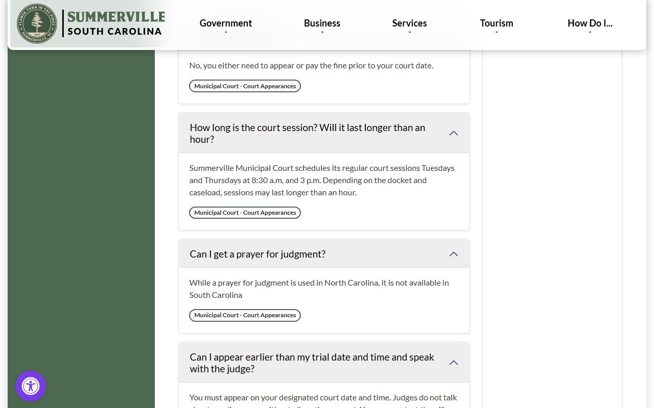 Summerville Police Department warrant records