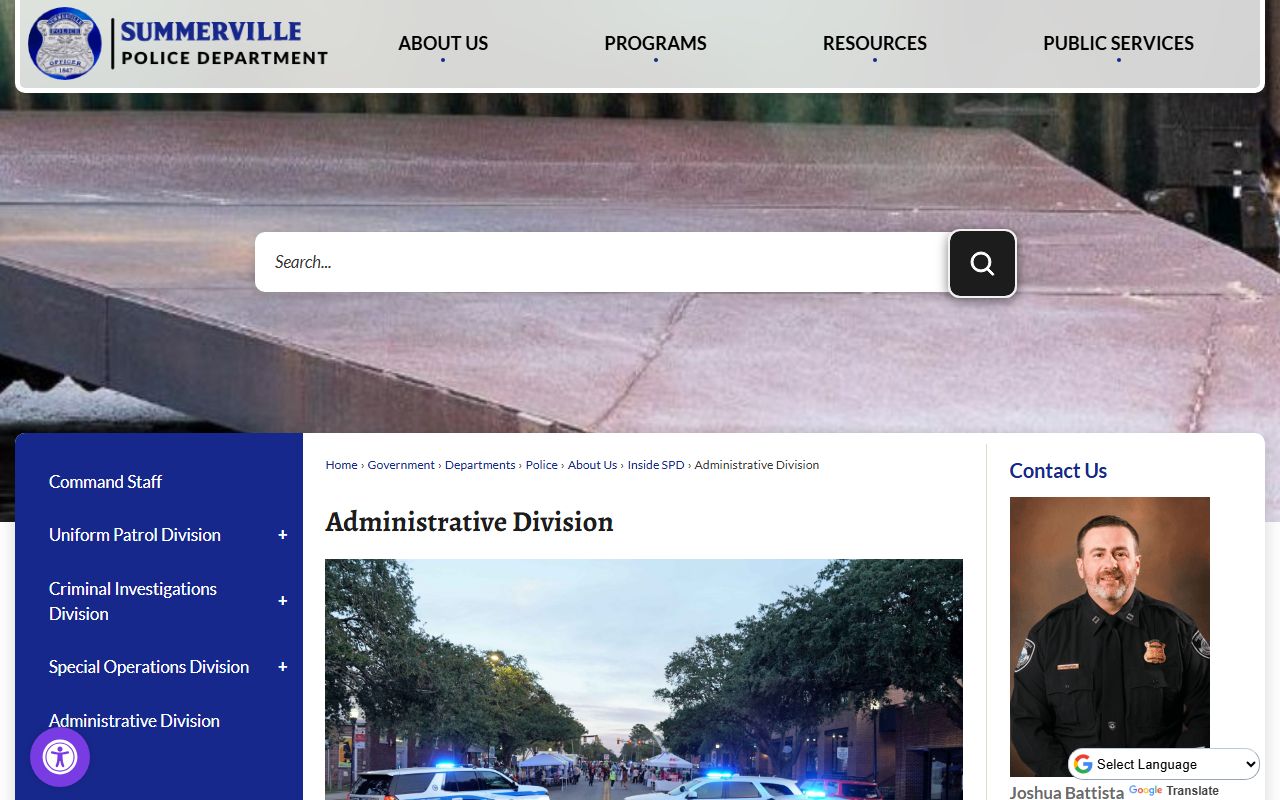 Summerville warrant records and police services