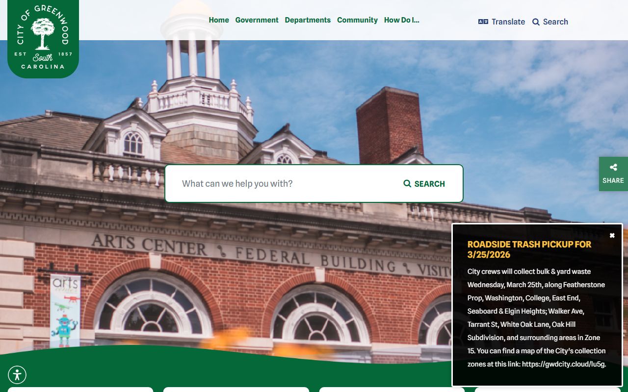 City of Greenwood warrant records and municipal court