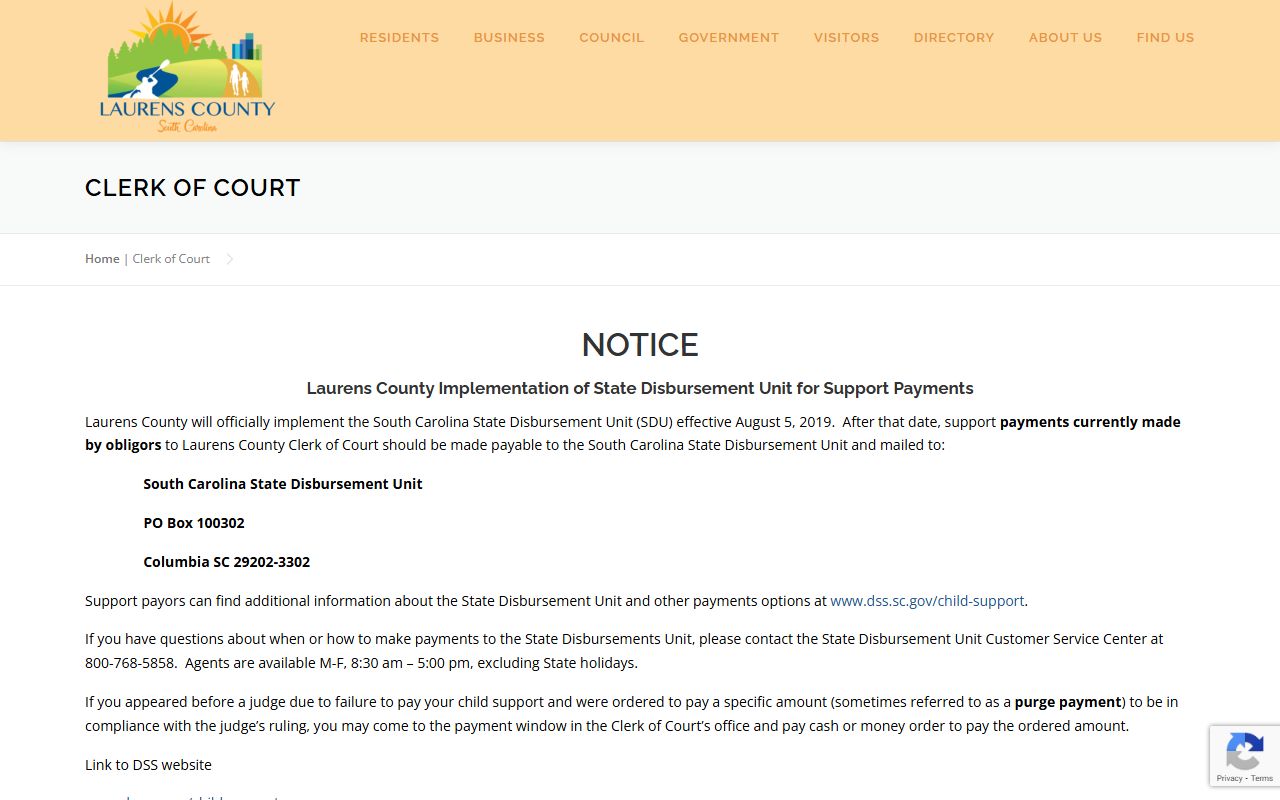 Laurens County warrant records and Clerk of Court